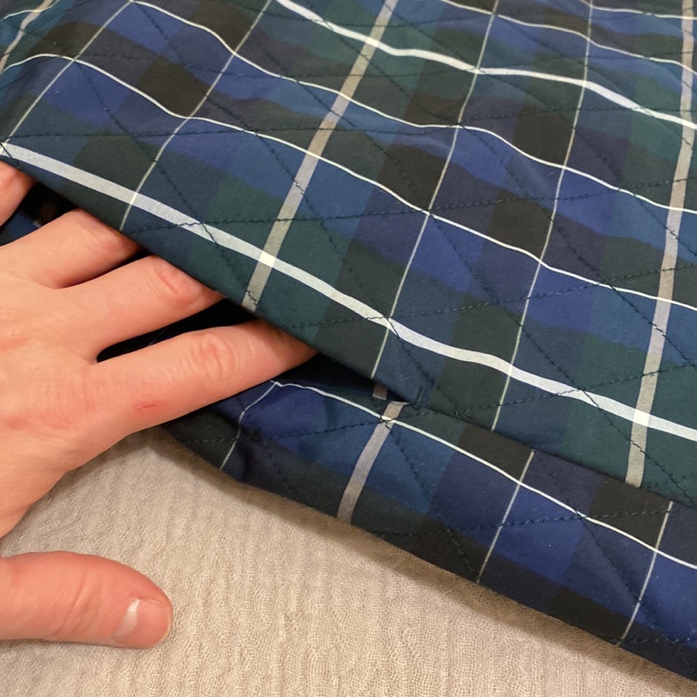 Uniqlo Blue and Green Plaid Mini Wrap Skirt. Size S - Picture 7 of 8
